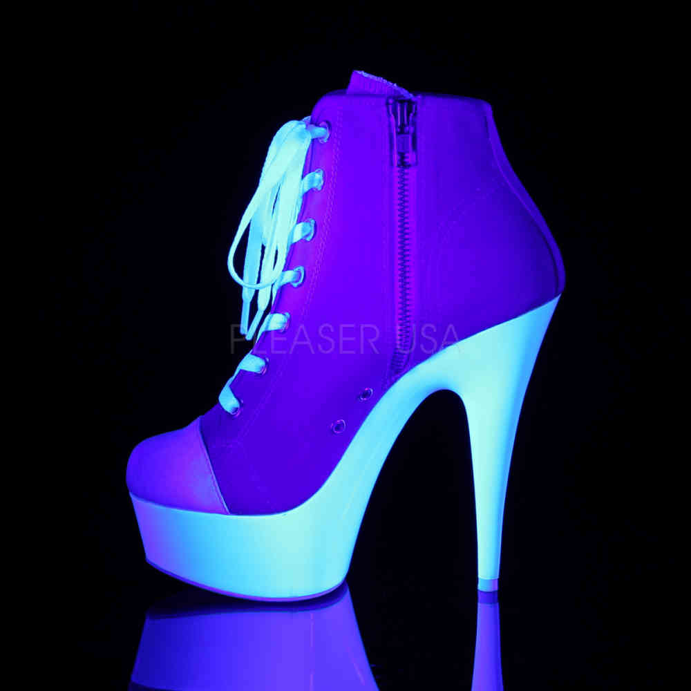 Pleaser - DELIGHT-600SK-02 Plateau Laarzen - Roze
